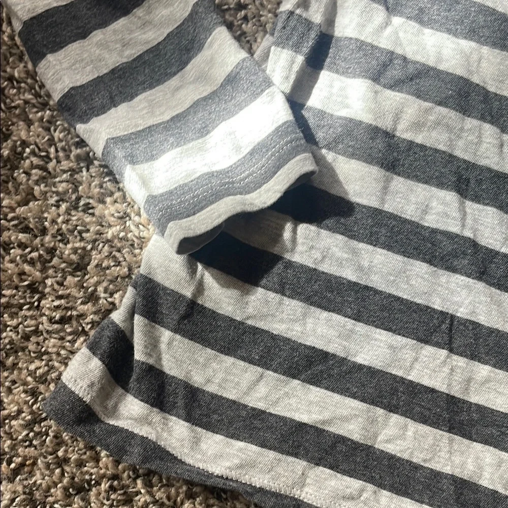 Gymboree Gray and Purple Striped Dance Tee
